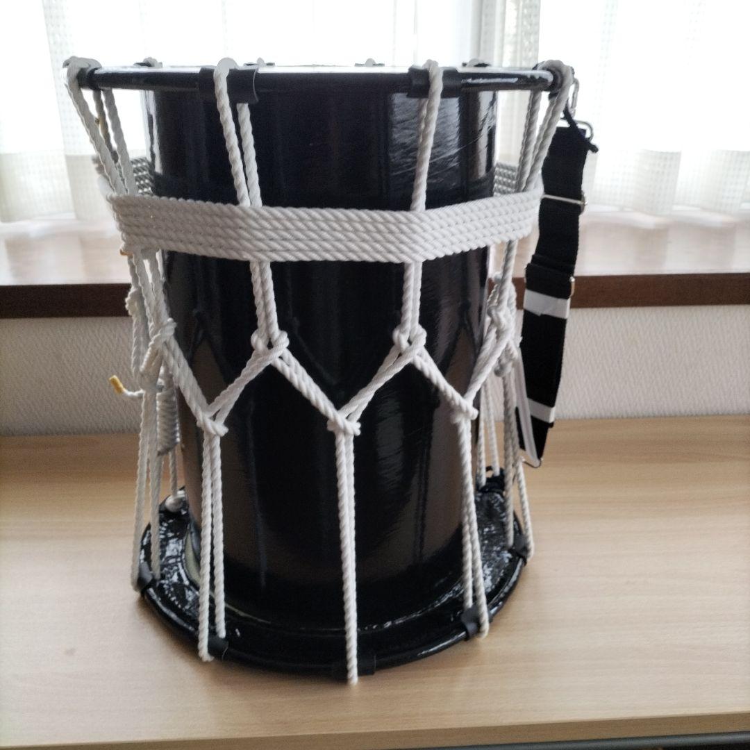 担ぎ太鼓　締太鼓　和太鼓 　天然皮革　ストラップ付き　中古品⑩