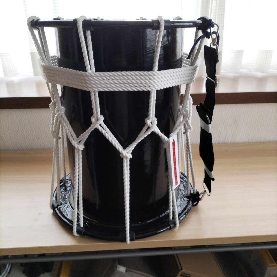担ぎ太鼓　締太鼓　和太鼓 　天然皮革　ストラップ付き　中古品⑩