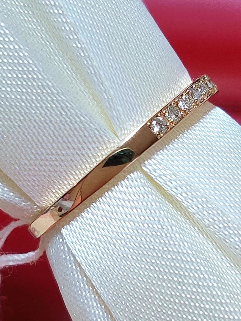 新入荷 未使用 k18PG ダイヤモンド0.10ct エタニティリング