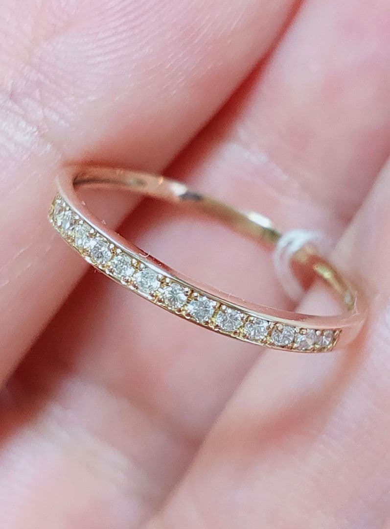 新入荷 未使用 k18PG ダイヤモンド0.10ct エタニティリング