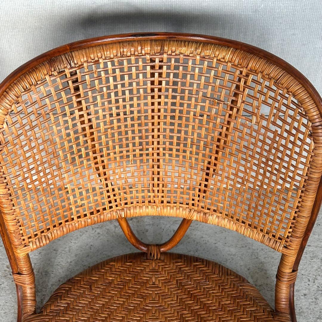 ꧁オールドラタン꧂籐ラタンフレーム 座椅子 ナチュラル天然素材　2脚セット