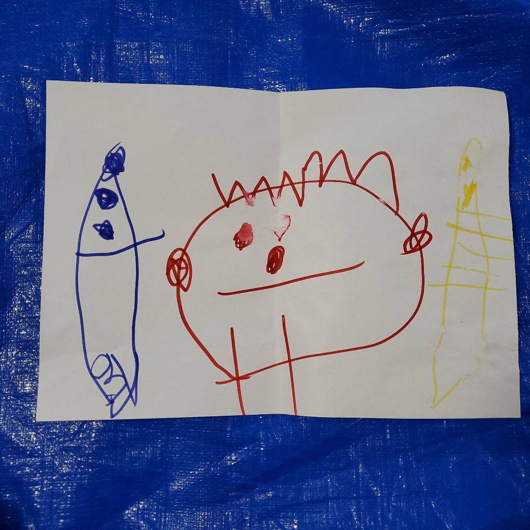 子供の絵 5キャラクター A4サイズ 6まいセット