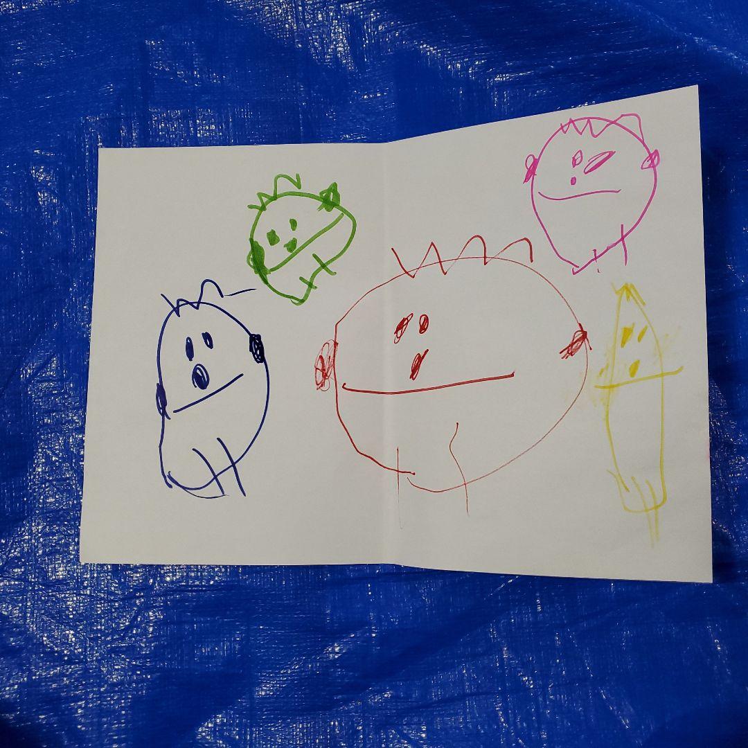 子供の絵 5キャラクター A4サイズ 6まいセット