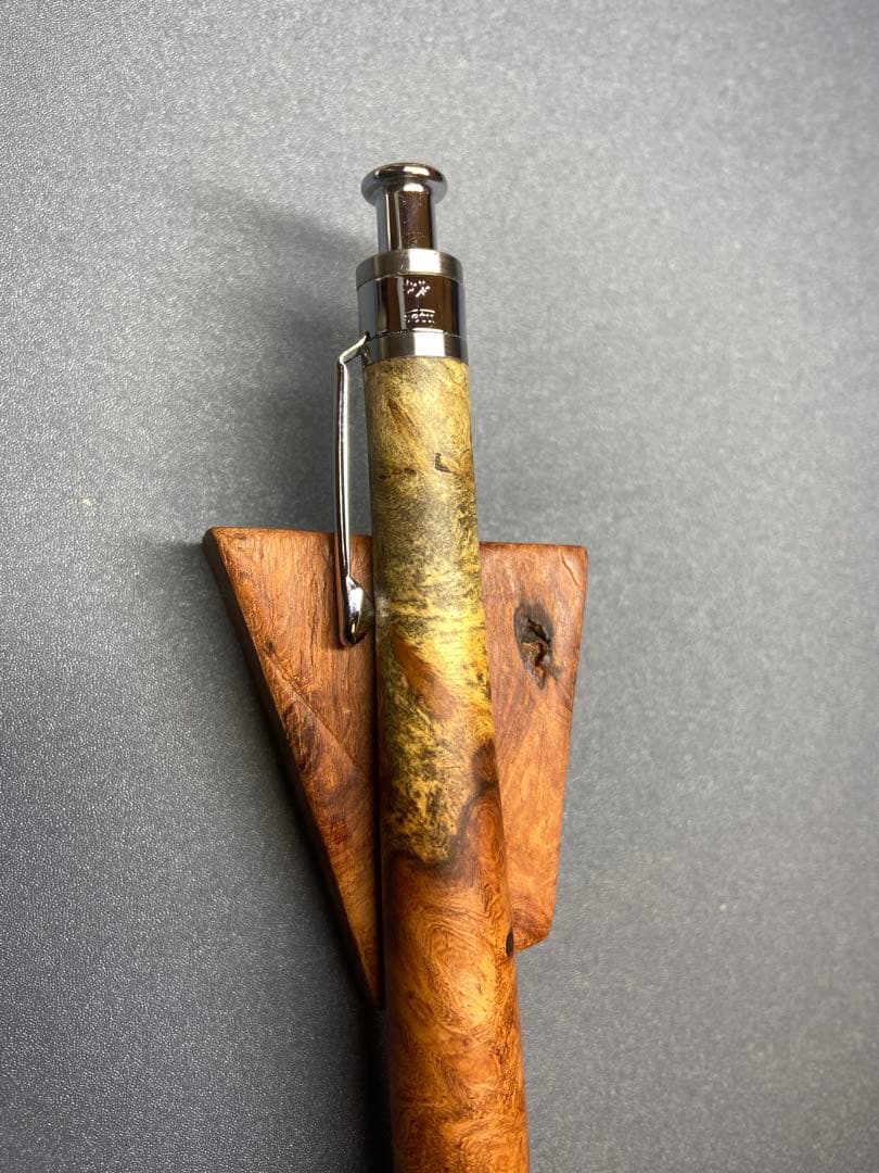 (山田オフコース)工房楔　花梨紅白こぶ杢シャープペン0.5ミリ おまけ付き