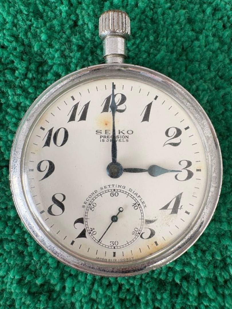 国鉄 SEIKO 懐中時計 昭和42年 関西刻印 15石 手巻き 鉄道時計