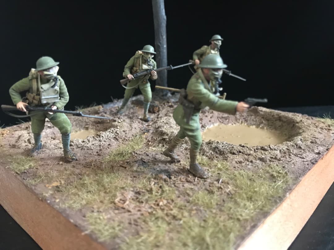 CC様　ジオラマ　第一世界戦争　イギリス軍　1917 完成品　ICM 35703