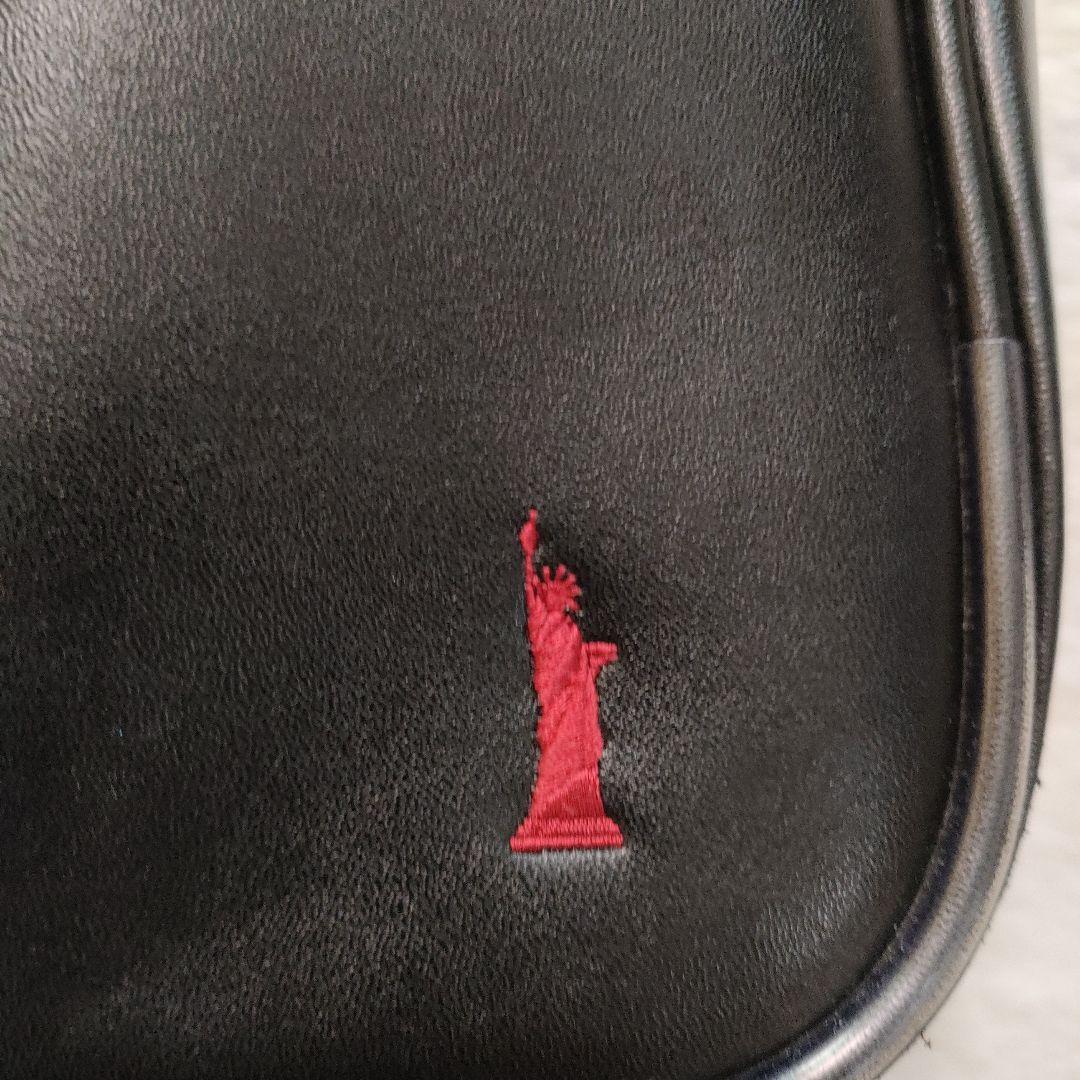 EAST BOY スクールバッグ 合皮 ブラック 赤女神 刺繍 スクバ