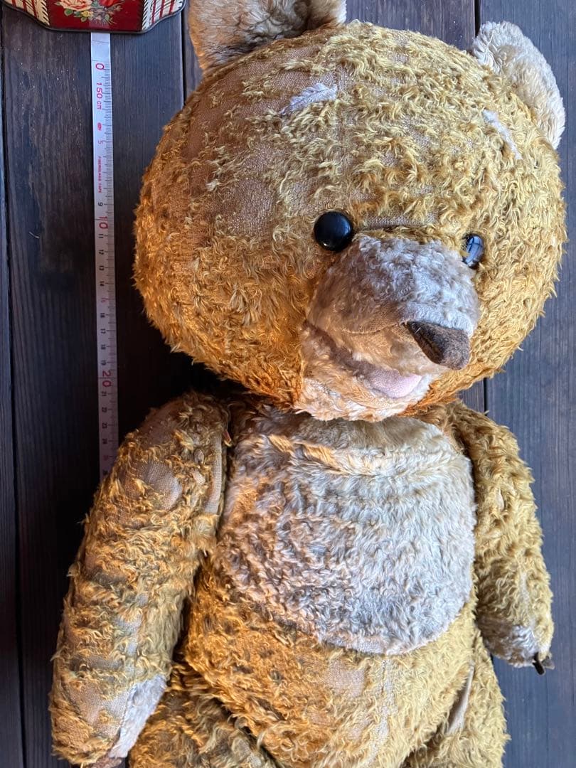 ハンガリー アンティーク テディベア ぼろぼろになるまで愛されたくまのぬいぐるみ