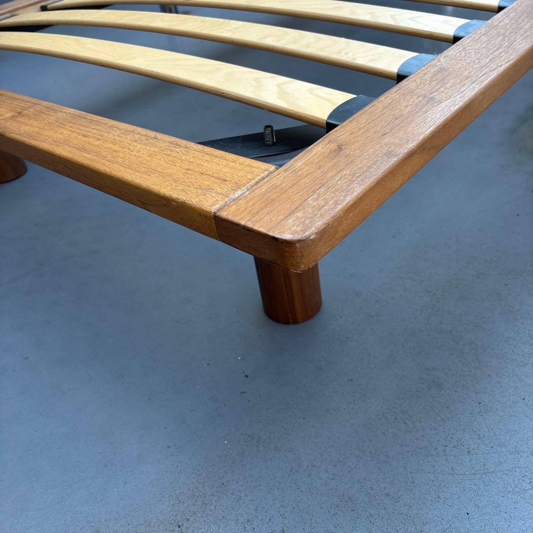 無印　シングルベッドフレーム すのこ　ウォールナット