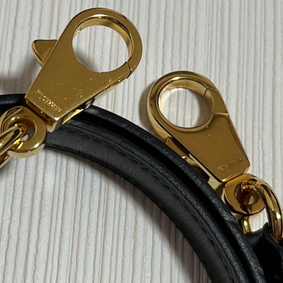 エルメス　正規品　ストラップ　クロシェット　カデナ　ブラック　ボックスカーフ