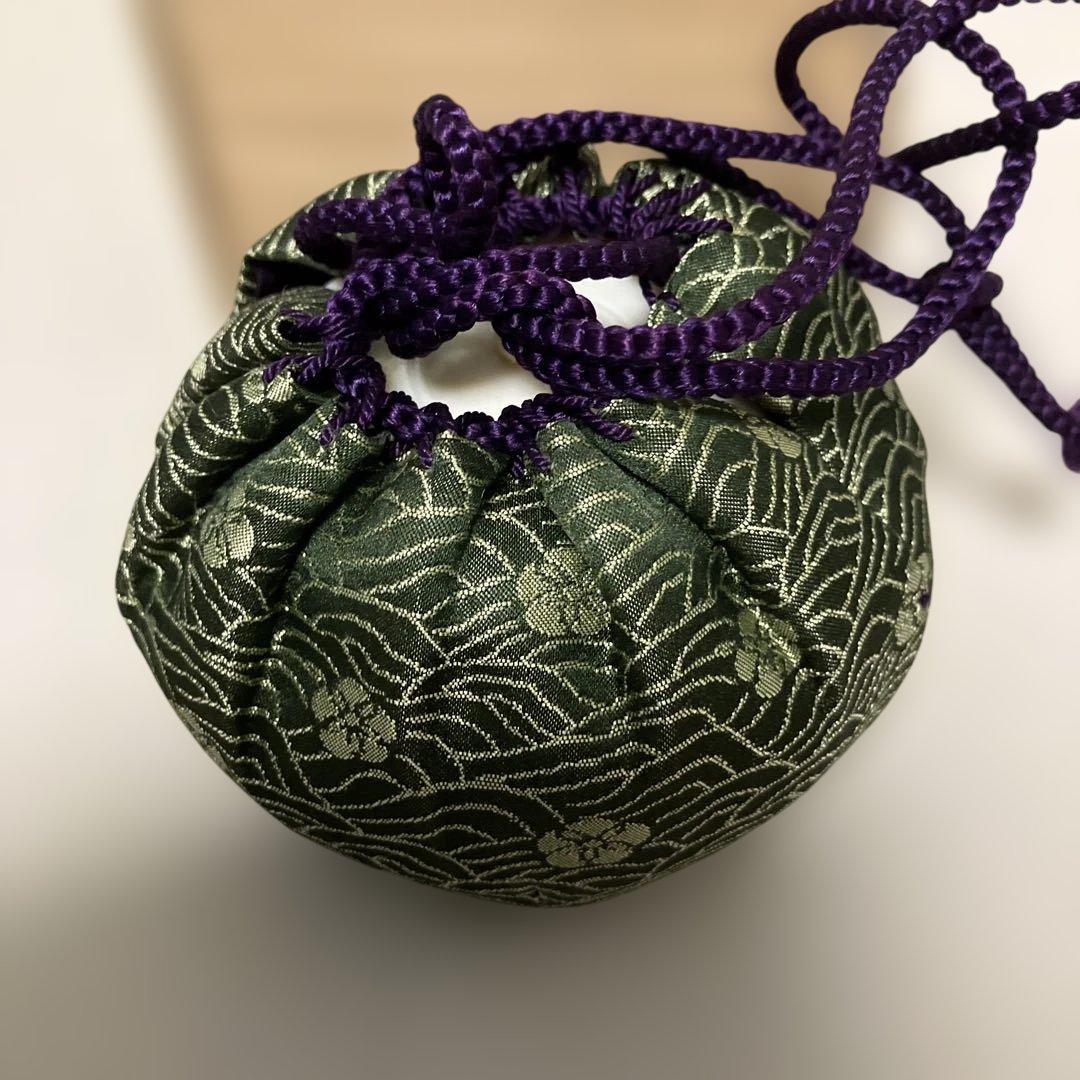 茶道具 大海茶入 桶谷定一作 共箱 仕覆付