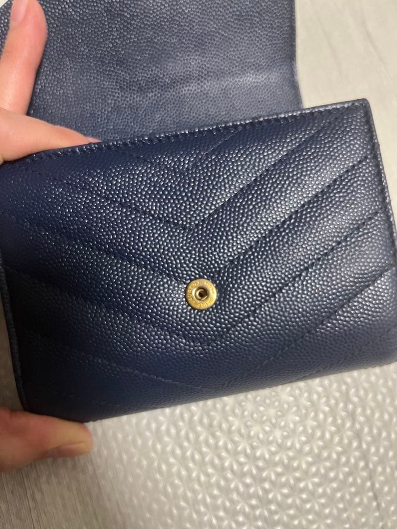 YSL 青　財布