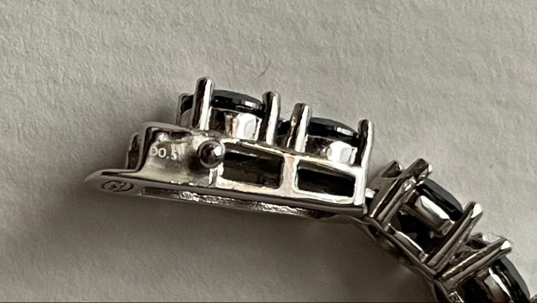 ブラックモアサナイトブレスレット シルバー925