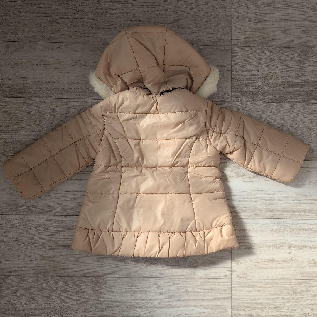 テ*ド様 ミキハウス フード付き中綿ジャンパー　ベージュ　90cm