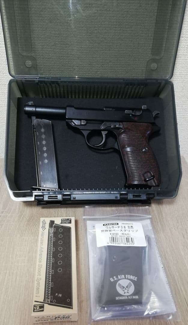 本日終了⭐マルゼン ワルサーP38ガスブロ&新品世田谷グリップ&マガジンセット