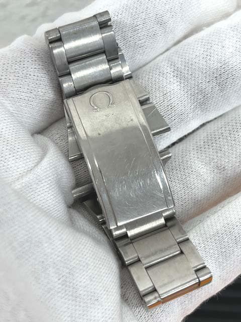 オメガ ジュネーブ 自動巻 角型 メンズ 稼働品 リューズ操作不可 ブレス付
