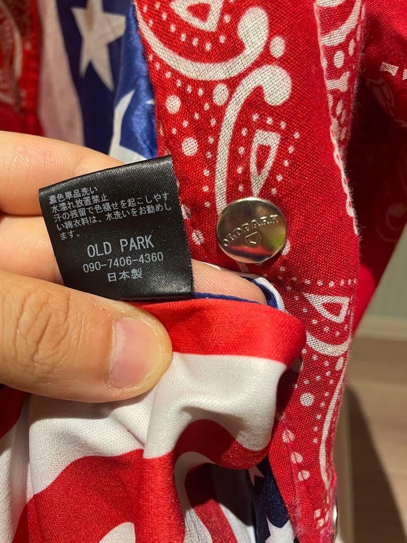 OLDPARK バンダナ柄ジャケット 赤