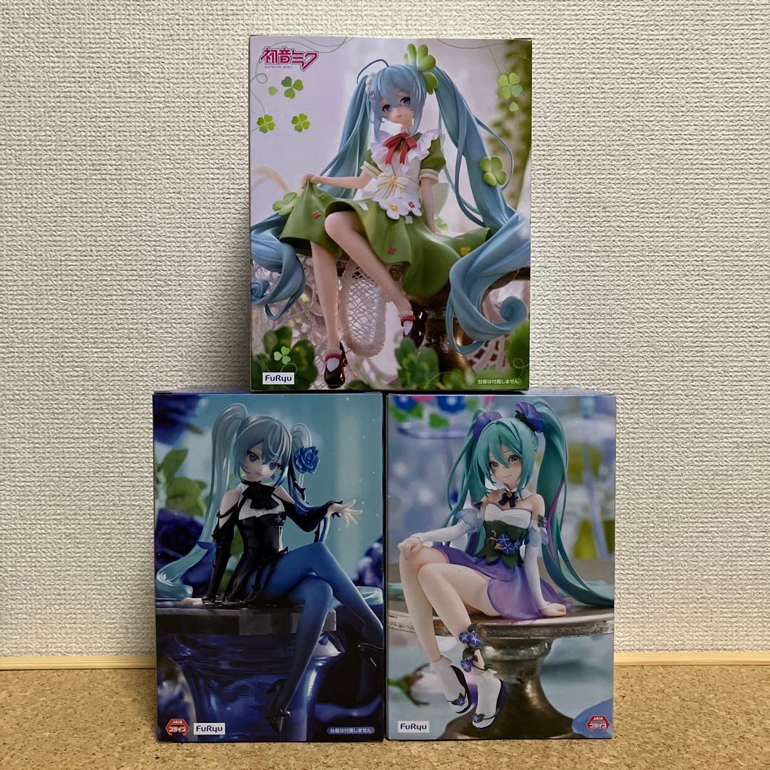 初音ミク　ぬーどるストッパー　青薔薇　朝顔 クローバー　＊3品