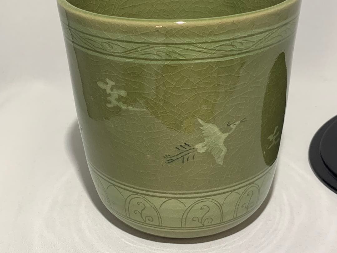 高麗写 水指　日比野清峰　共箱入　茶道具　茶器　伝統工芸品