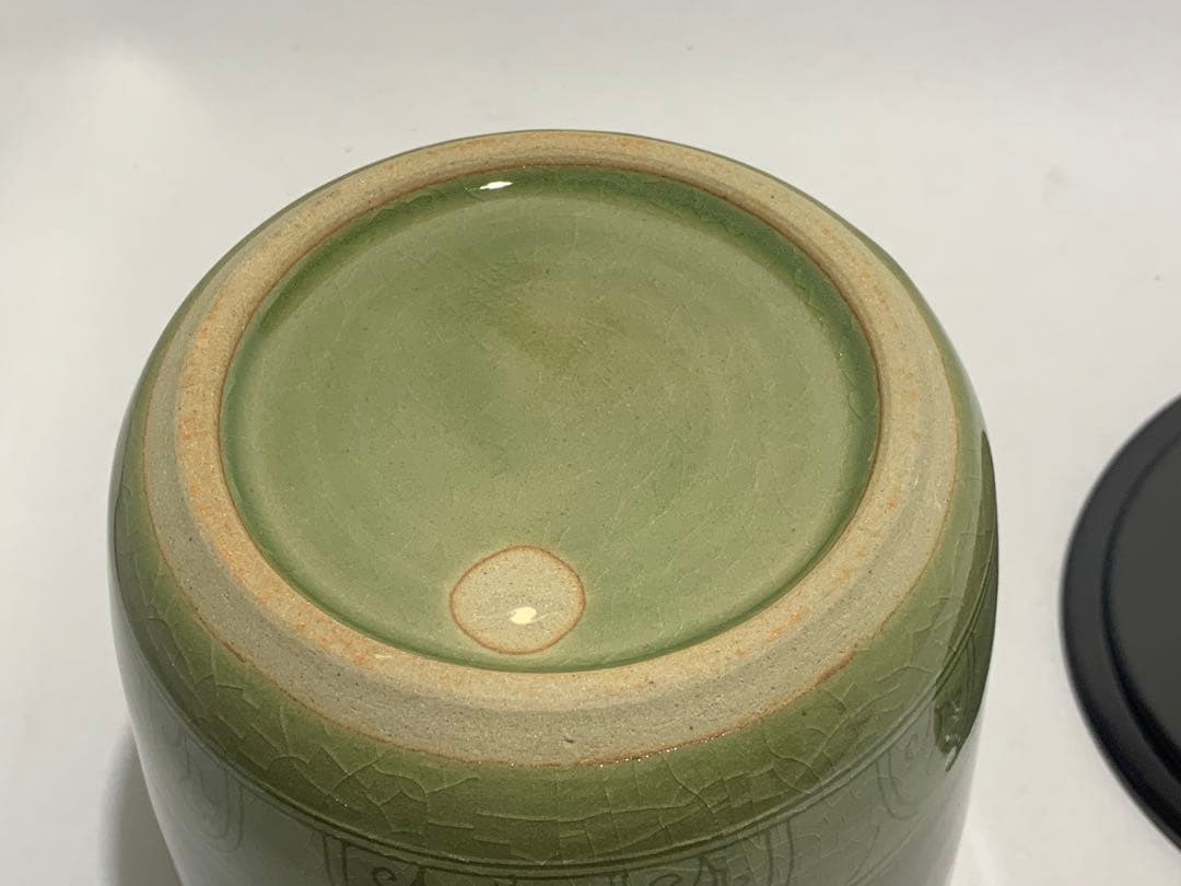 高麗写 水指　日比野清峰　共箱入　茶道具　茶器　伝統工芸品