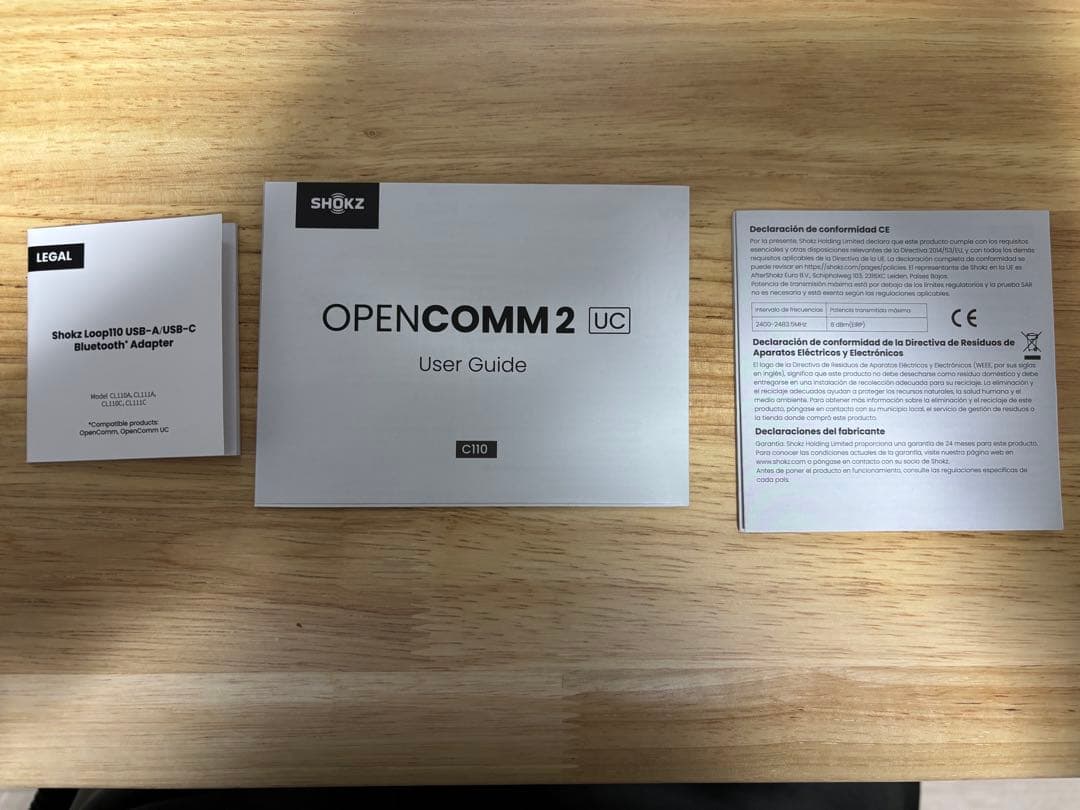 イヤホン shokz opencomm2 UC