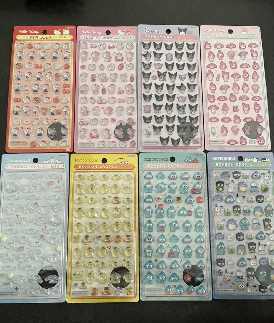 【国内正規品】　サンリオ　ミニ　ボンボンドロップシール　8種類　コンプ