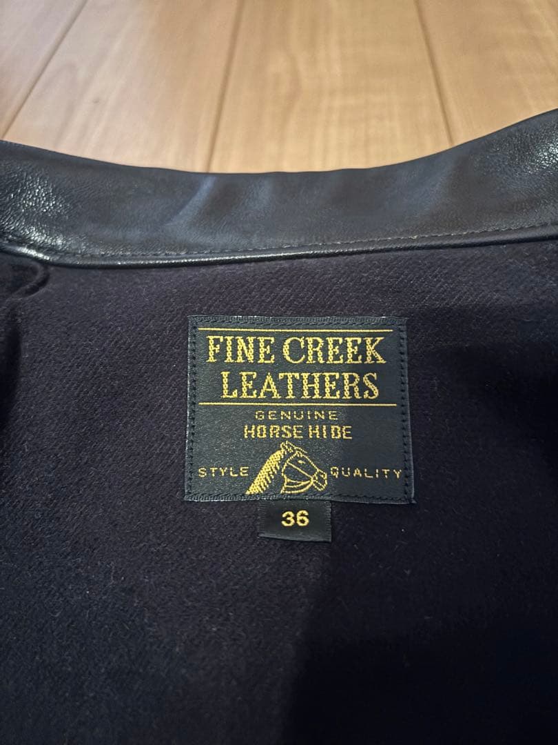 ファインクリークレザーズ　サンタアニタ　レザースポーツジャケット　36　黒　馬革