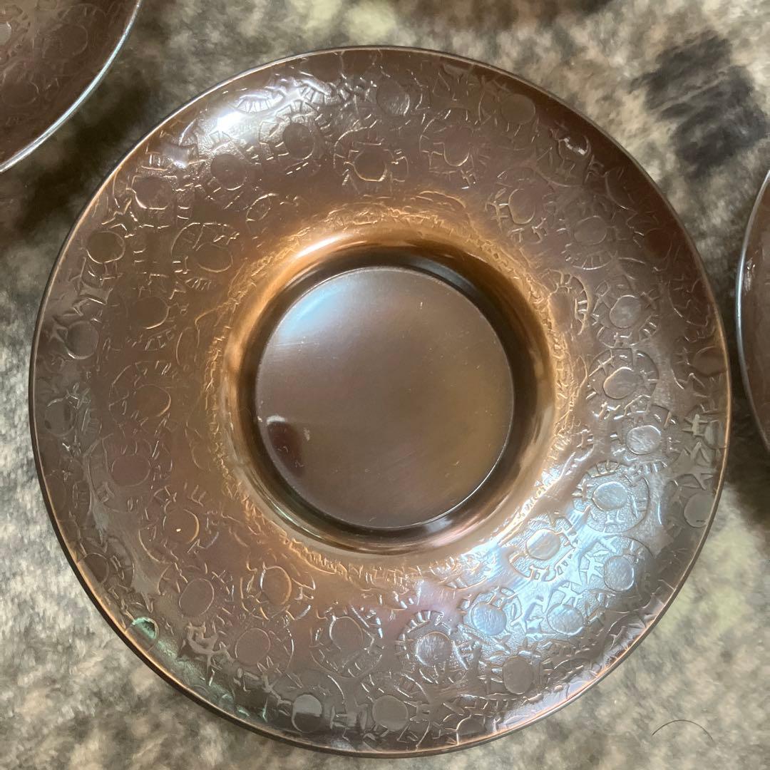 開新堂　純銅製茶托5枚セット