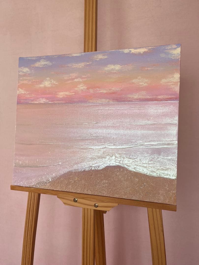 海の風景 テクスチャーアート 海の絵 海 海アート 癒し 風景　原画