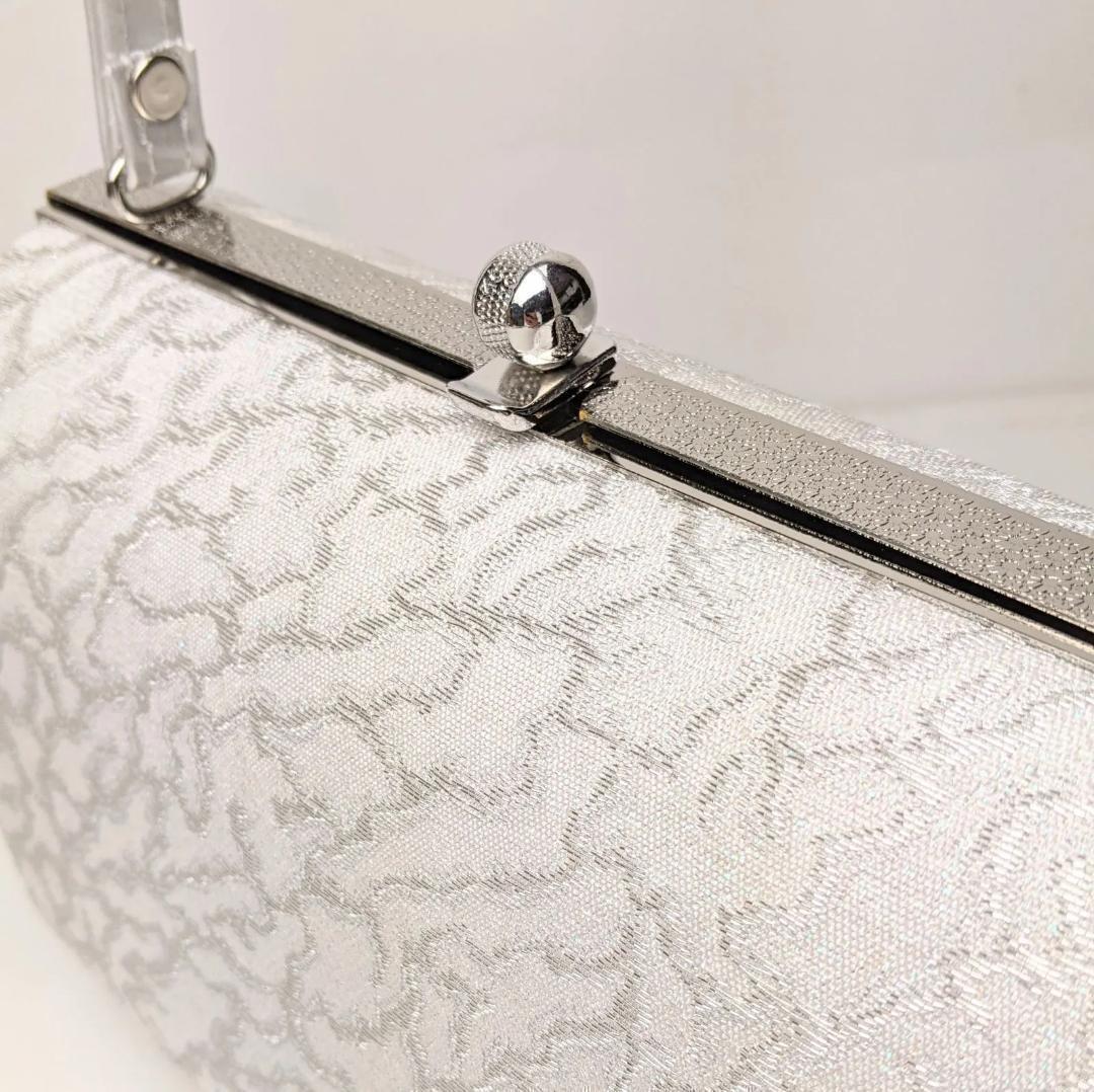 マコ様和装 草履バッグセット フォーマル 帯地 シルバー フリーサイズ u24