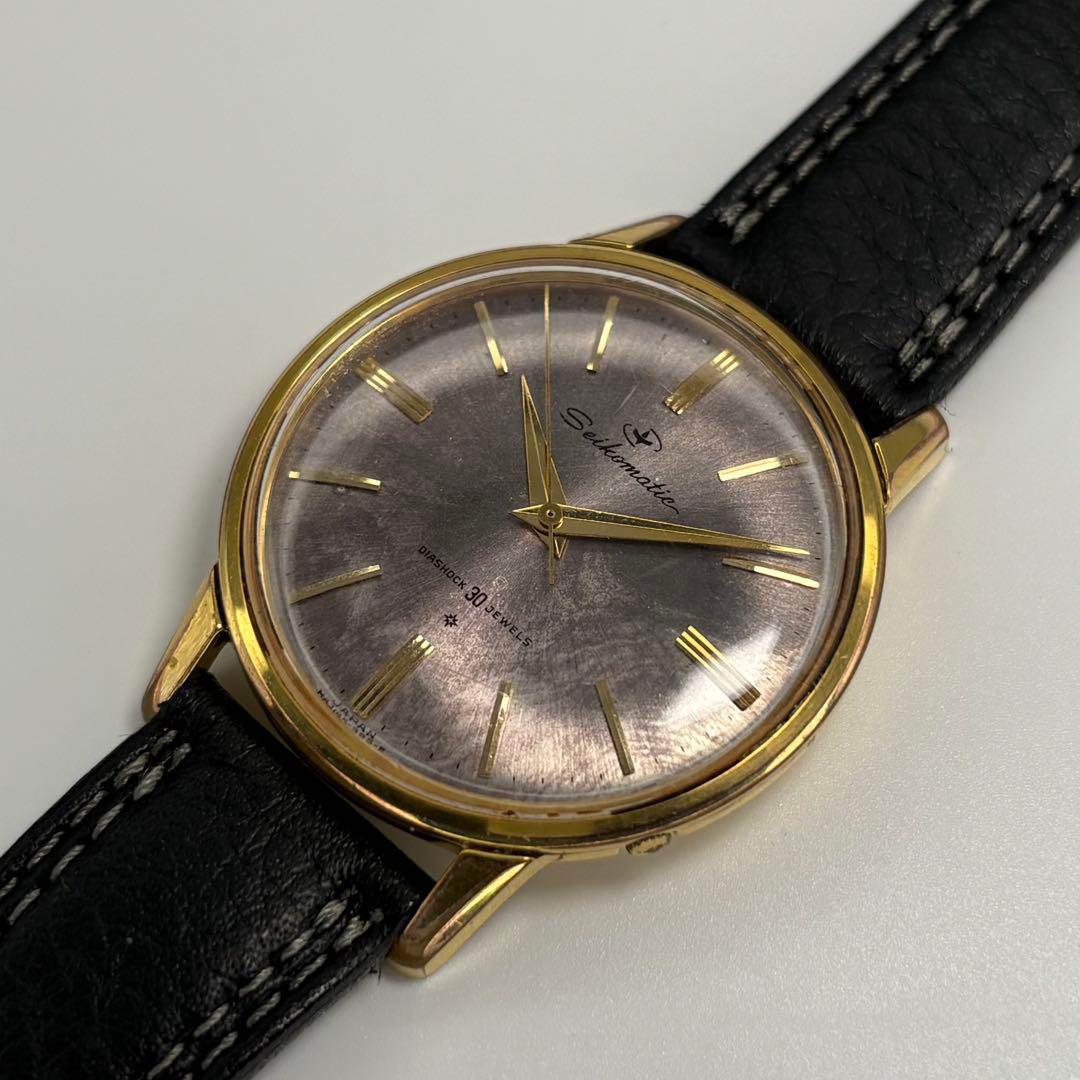 OH済 SEIKO セイコー セイコーマチック 金張りケース 60s 自動巻時計