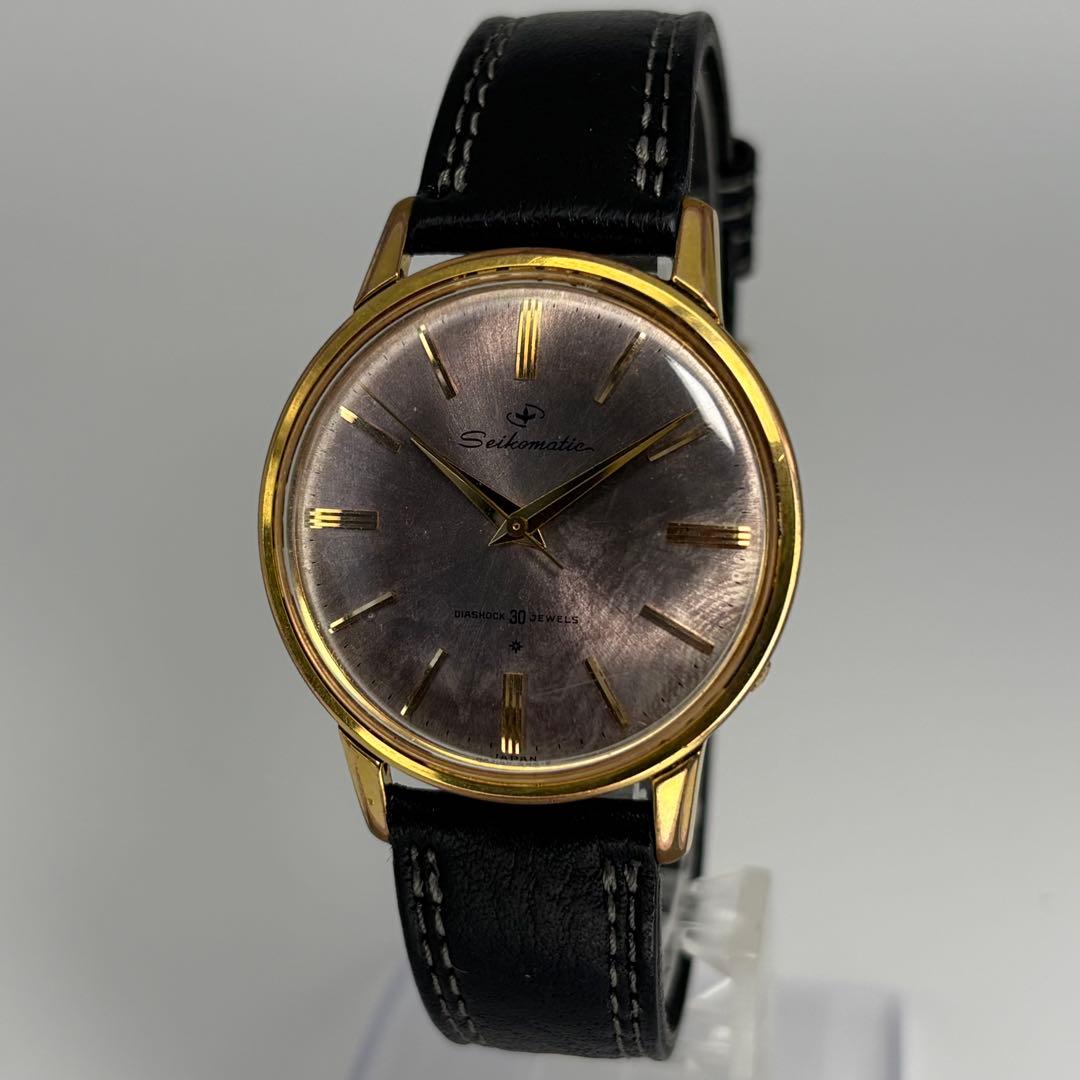OH済 SEIKO セイコー セイコーマチック 金張りケース 60s 自動巻時計