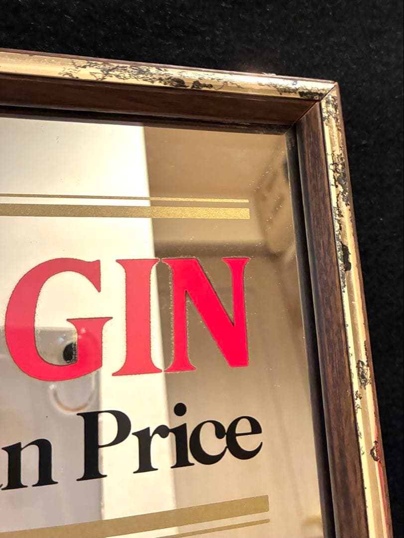 バーネットジン　パブミラー　ビンテージ　アメリカン雑貨　ガレージ