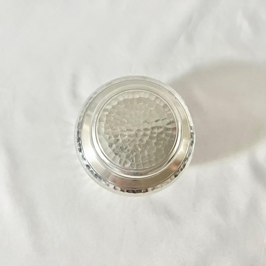 煎茶道具　錫半製　精錫　鎚目　茶壷　茶心壷