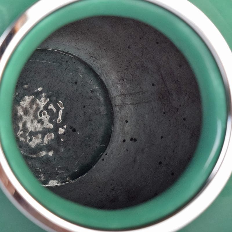 七宝焼　牡丹文　花瓶　唐木台・時代箱付　M　R8760B