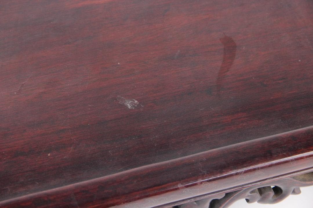 唐木 紫檀 木製 銀象嵌 花台 香炉台 茶道具 書道具 仏具 ES1-26