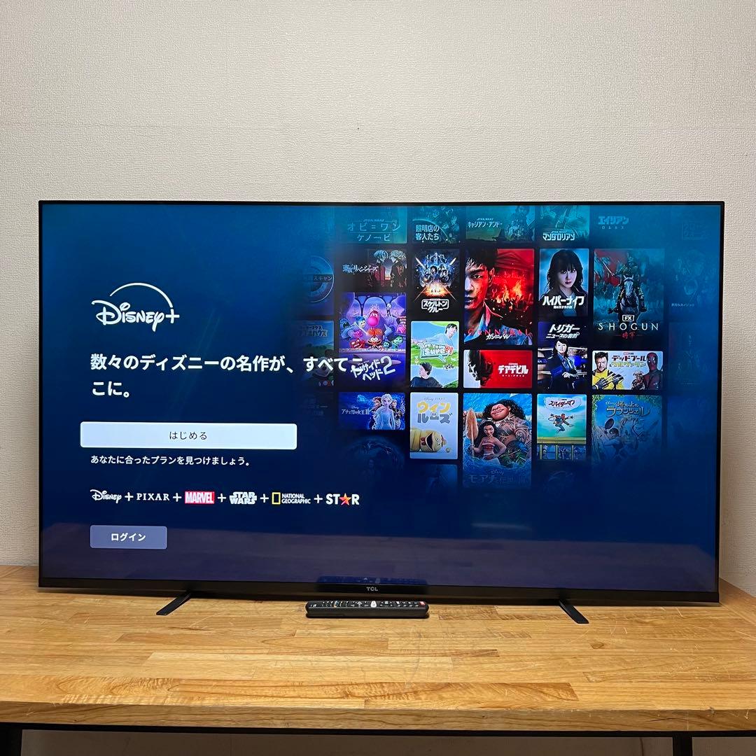 TCL 65V型 4K 液晶テレビ スマートテレビ 65P8S ネット動画アプリ