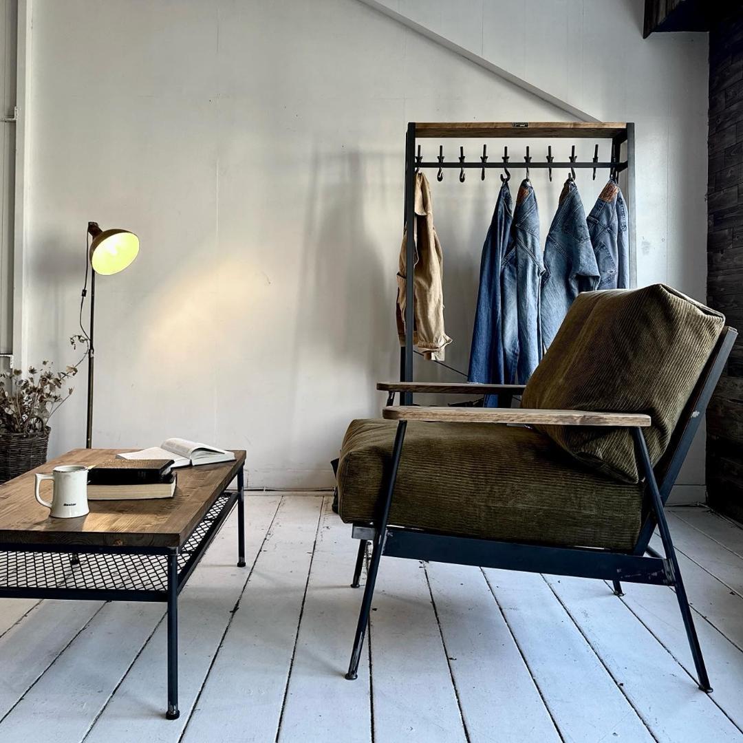 ★週末セール★インダストリアルブランチ【1人掛けソファ（展示品）】アイアン家具