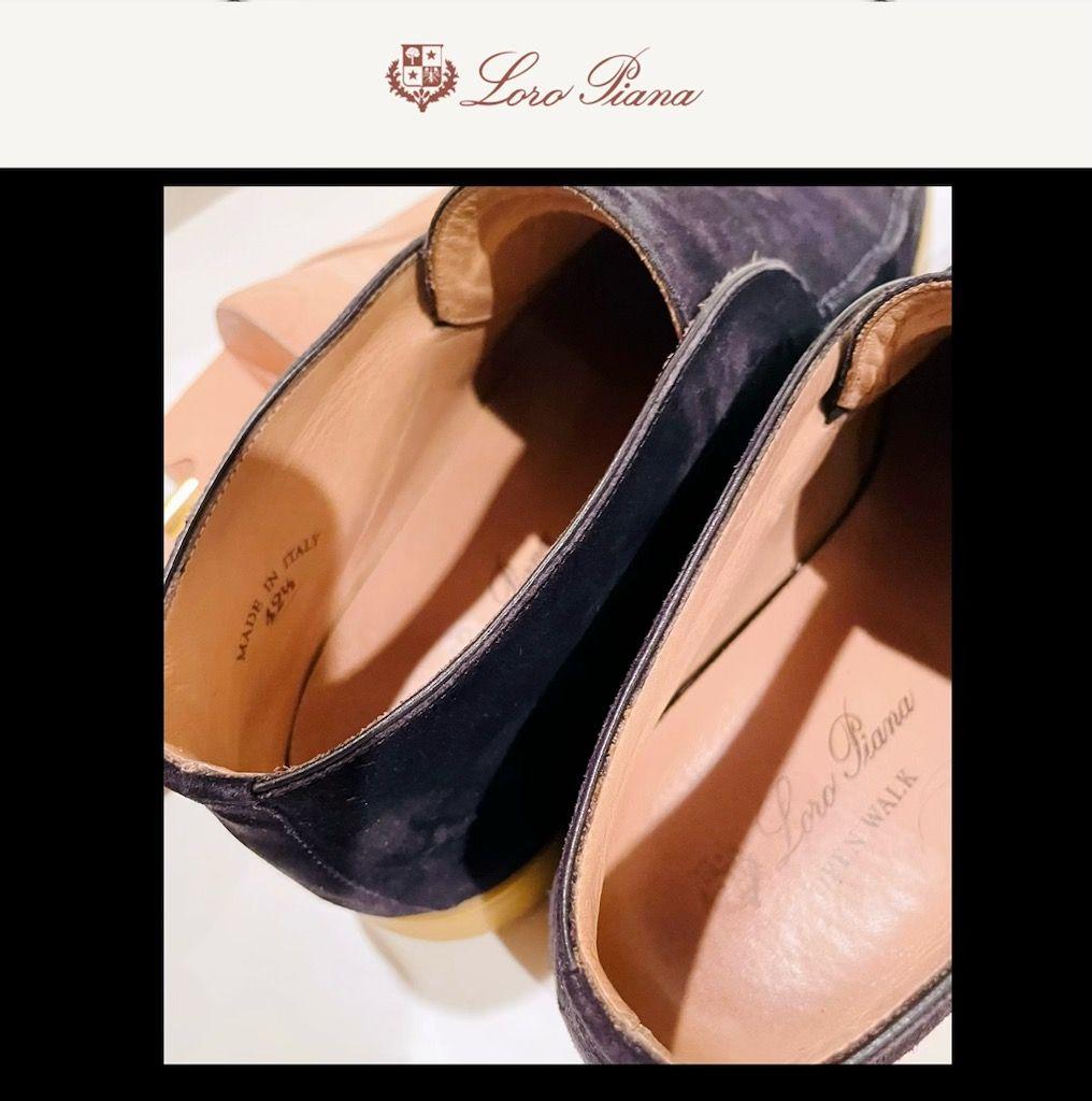 【希少品‼】ロロピアーナ オープン・ウォーク・アンクルブーツ ネイビー