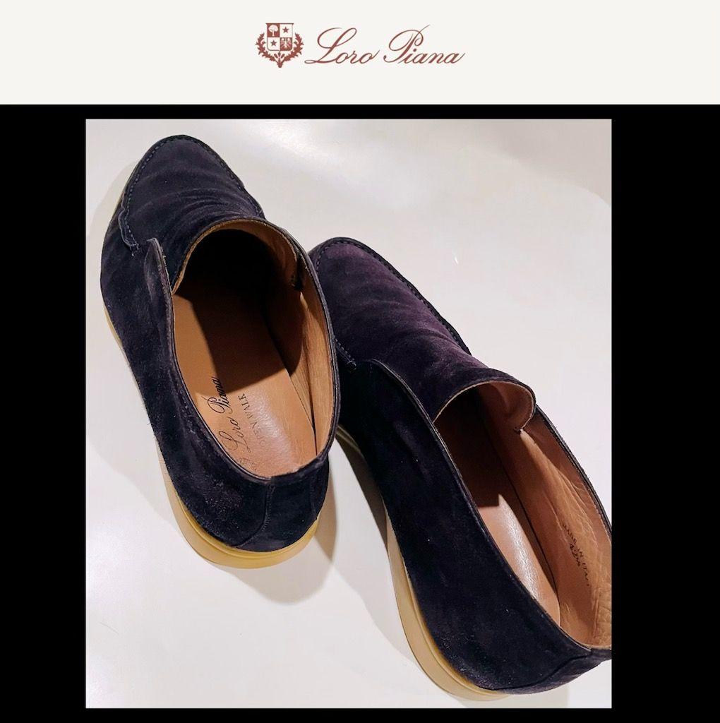 【希少品‼】ロロピアーナ オープン・ウォーク・アンクルブーツ ネイビー