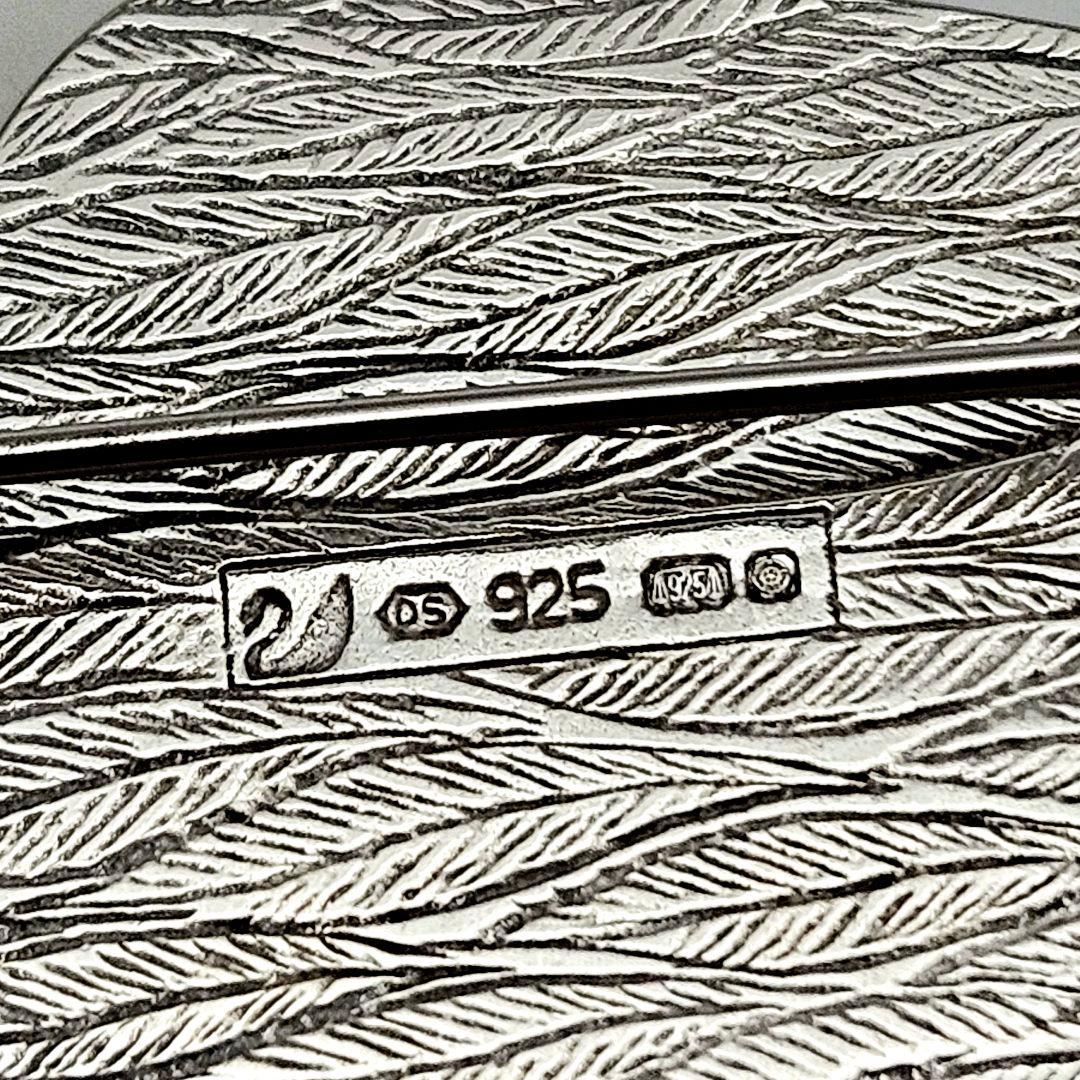 SWAROVSKI ラインストーン 鳥 SILVER ブローチ 〈202-6〉