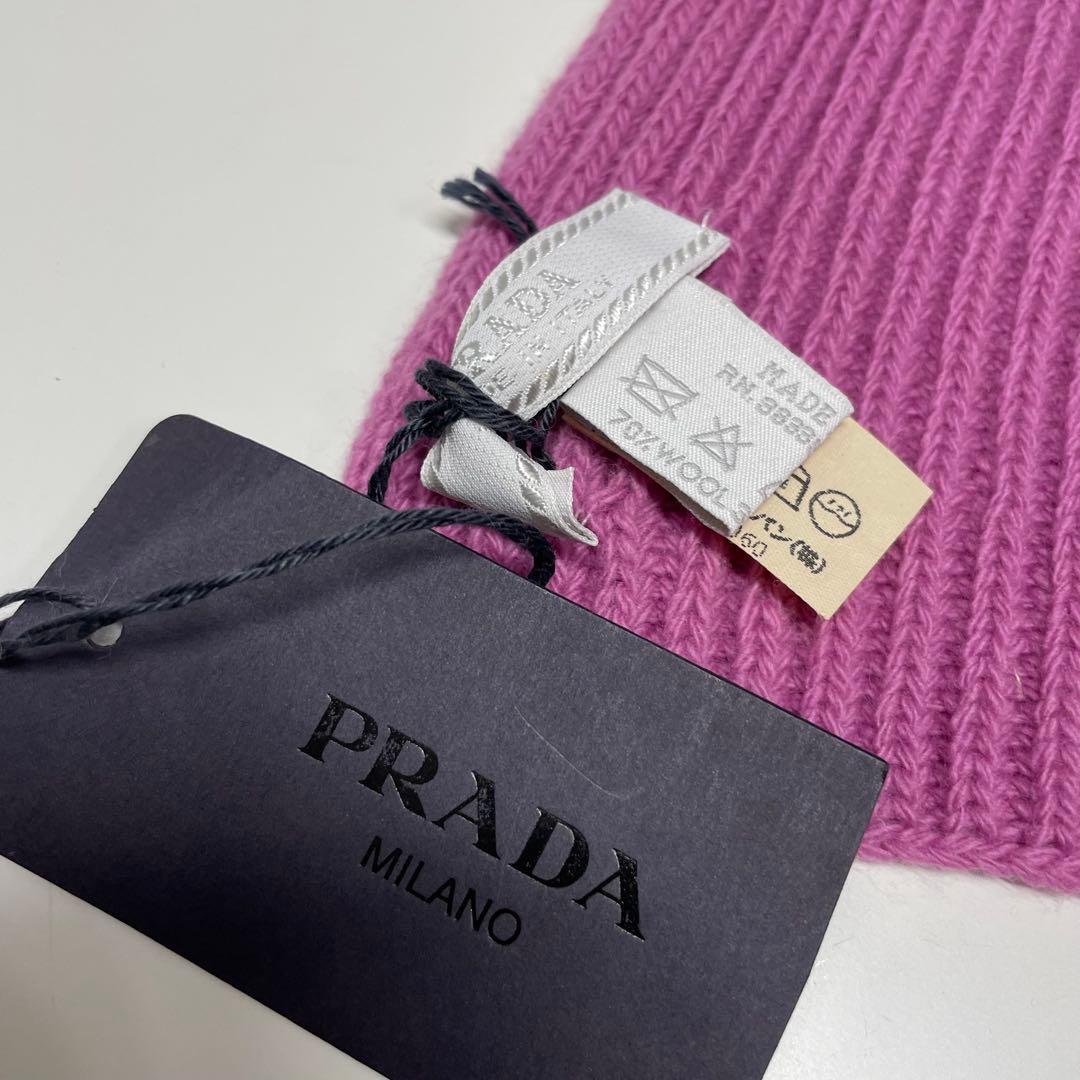 よ*す様 未使用　PRADA ピンク マフラー ウールカシミヤ混合 サイズ42