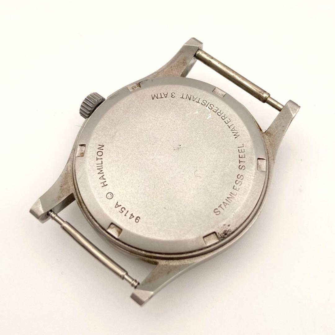 【稼働】Hamilton Khaki 手巻き時計 黒文字盤 9415A メンズ