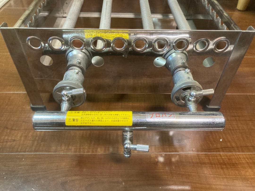 業務用　銅板　たこ焼き器　28穴　2連　プロパン　LPガス　店舗　屋台