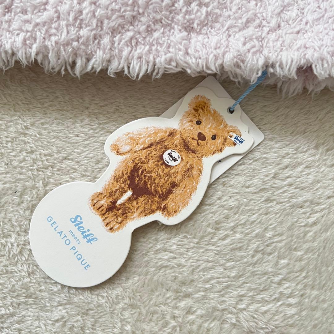 新品！ ジェラートピケ　Steiff シュタイフコラボ　カーディガン　ピンクベア