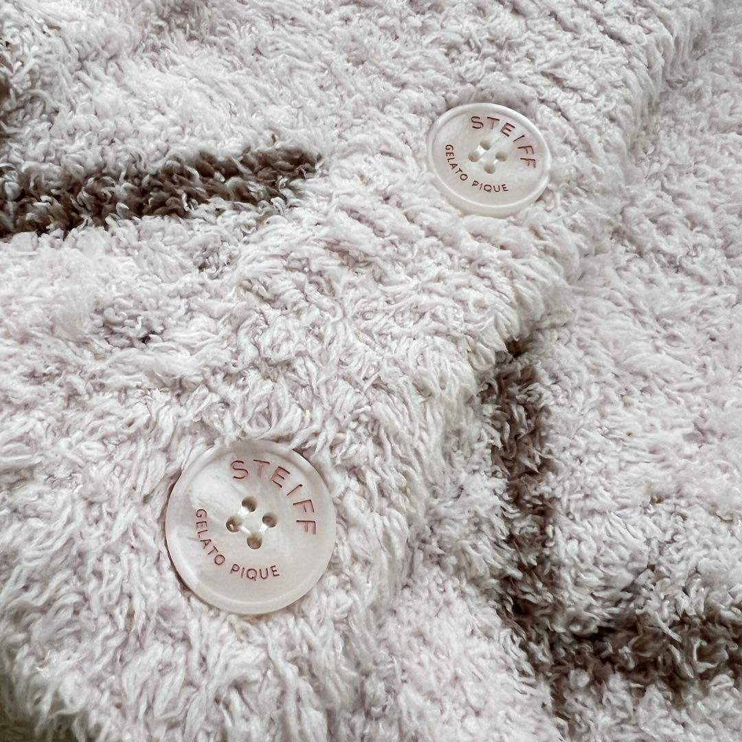 新品！ ジェラートピケ　Steiff シュタイフコラボ　カーディガン　ピンクベア