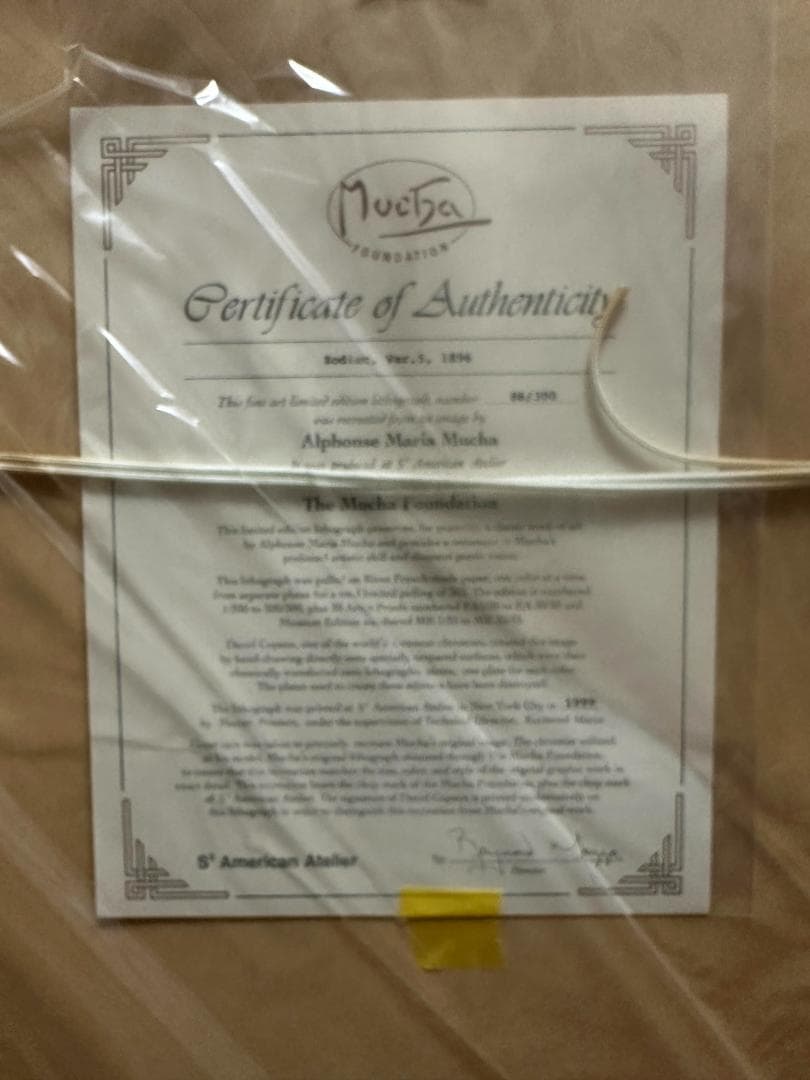 アルフォンス・ミュシャ『ゾディアック』 86/300 版画 リトグラフ