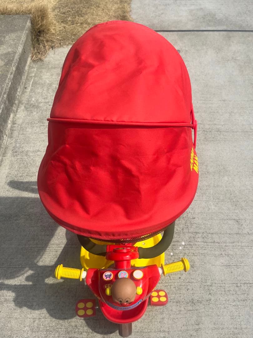 アンパンマン デラックス三輪車　サンシェード付