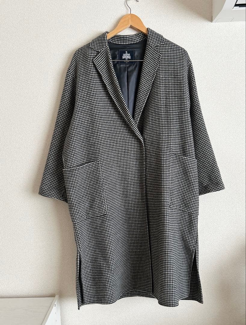 スローブイエナHAMILTONダブルフェイスウールロングコート　フリー