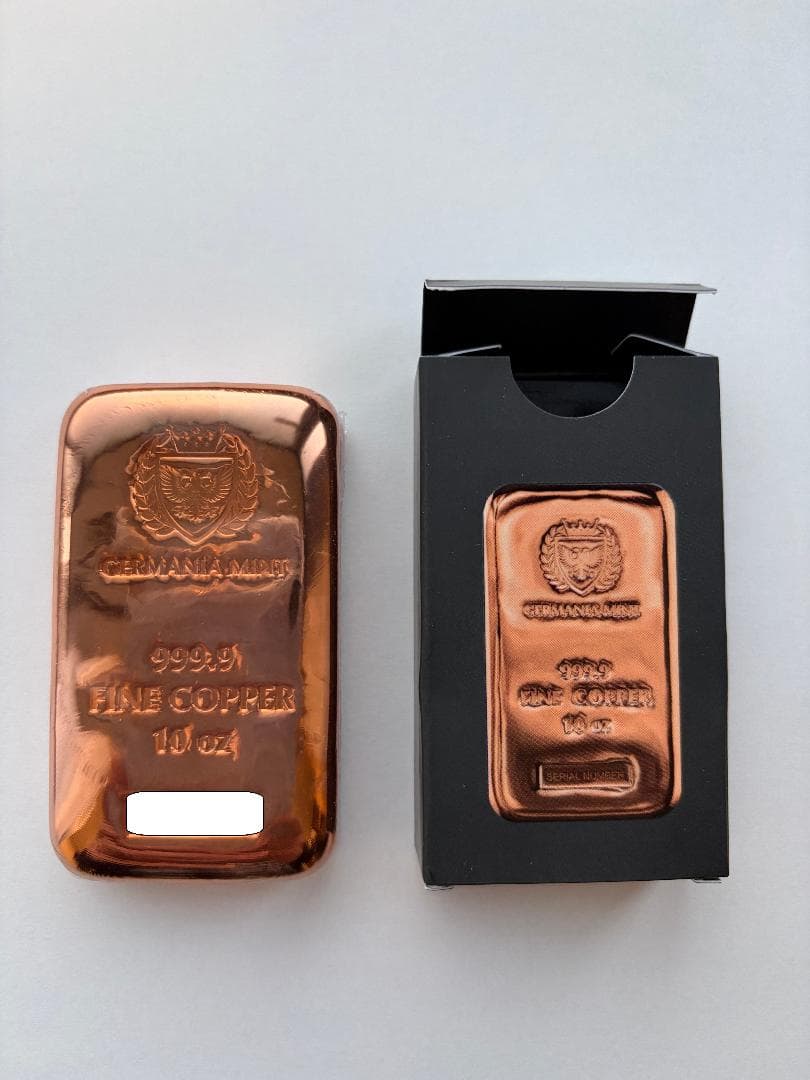 ポーランド ゲルマニア 純銅 赤金 10オンス 銅 インゴット